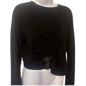 Garage black cropped sweatshirt